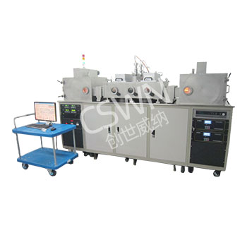 MSP-6000型： 矩形或圆形磁控靶侧面镀膜，卧式设备
